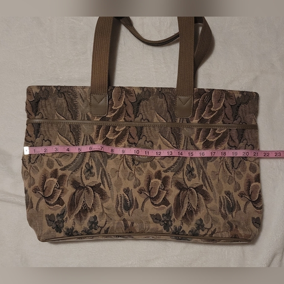 Diane Von Furstenburg Vintage 80s Floral Tapestry Tote Weekend Shoulder Bag - Picture 16 of 16
